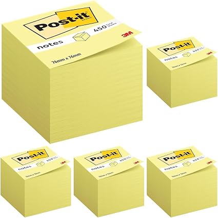 Jaune Canari, 1 bloc 76x76mm 450 feuilles (lot de 5)