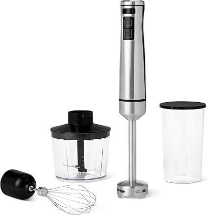 Mixeur plongeant manuel multivitesse, 1000W, argenté