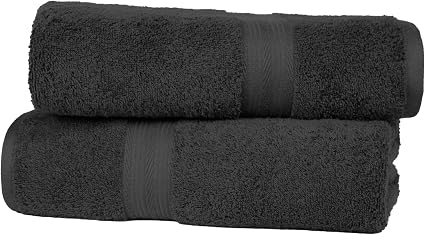 Drap de bain grande taille, 100% coton, 70 x 140 cm, lot de 2